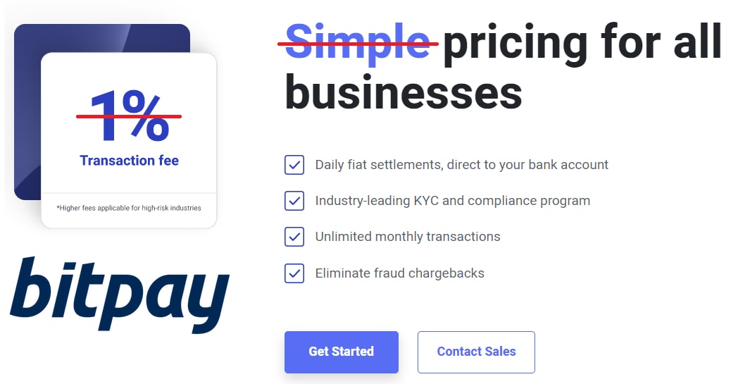 Bitpay increases crypto payment processing fees
