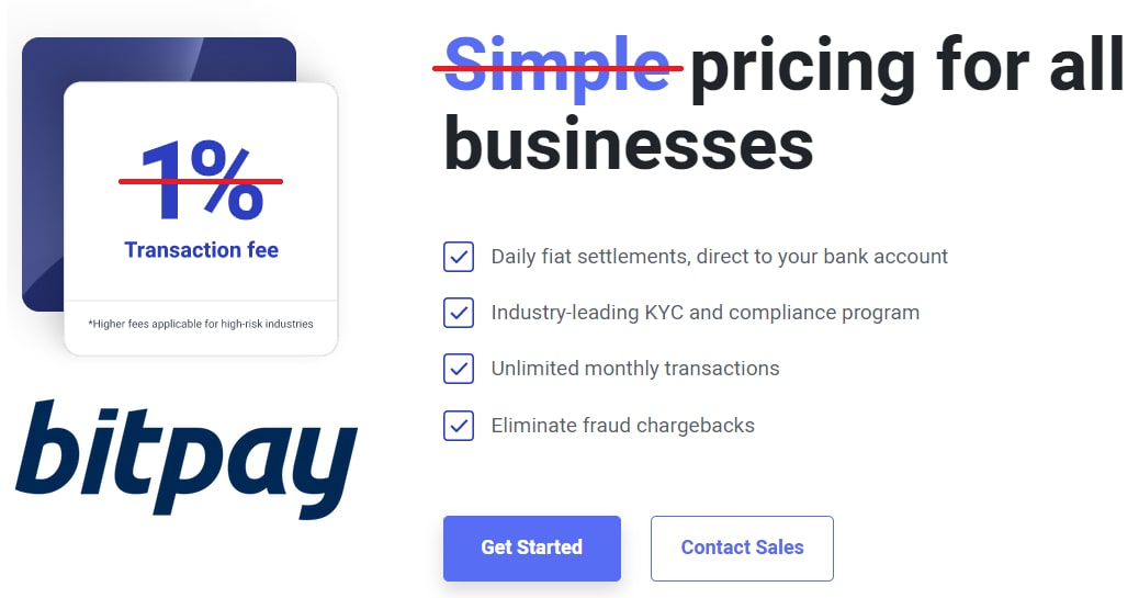 Bitpay increases transaction fees